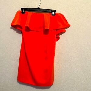 Nwot Gabrielle Union orange strapless dress